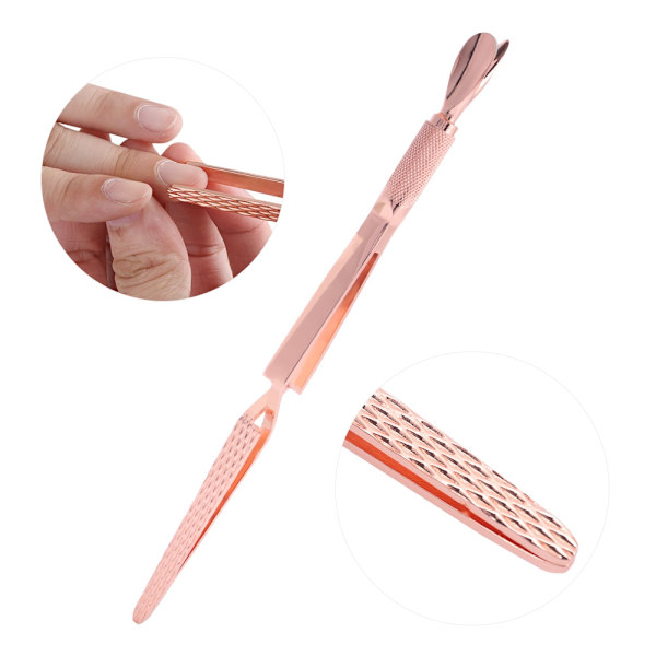 Negleforming Nagelfjerningstang i rustfritt stål Nail Art Tool (roségull)