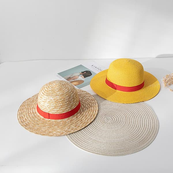 Luffy stråhatt multifunksjonell anime figur Solbeskyttelse halmhatt Cosplay solhatt for voksne