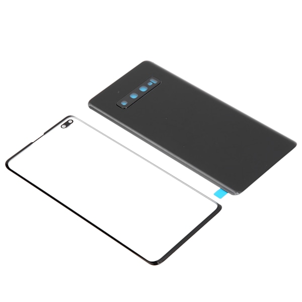 Matkapuhelimen takalasin kansi ja ulkolasin paneelin vaihto Samsung S10+Plus -puhelimelle (musta)