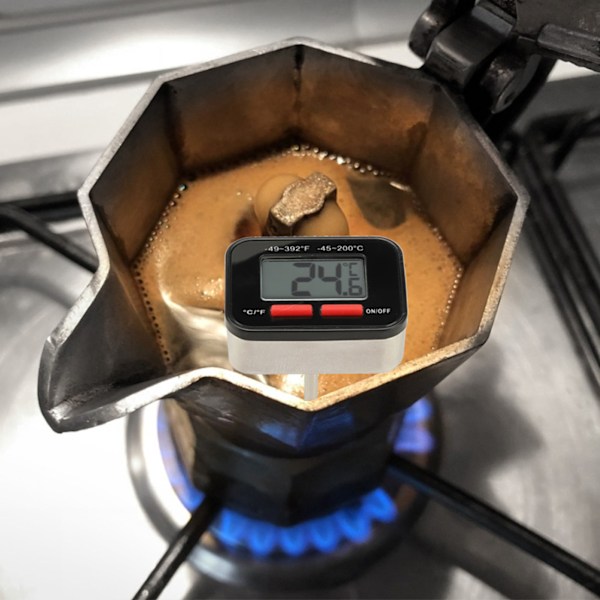 Espresso Cappuccino Kaffe Digital Matlagningstermometer Snabbläsning Kötttermometer