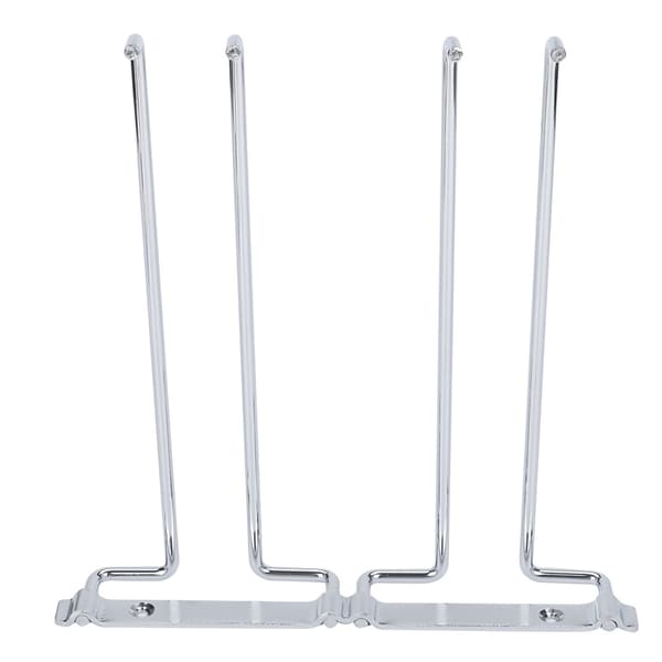 Double Row Iron Chrome Wine Glass Holder Wall Mounted Stemware Rack