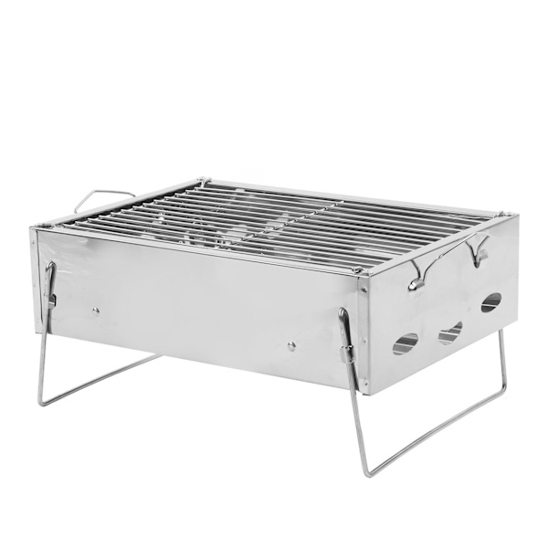 Udendørs Grill Bærbar Foldbar Kulgrill i Rustfrit Stål til Udendørs Picnic Camping Madlavning