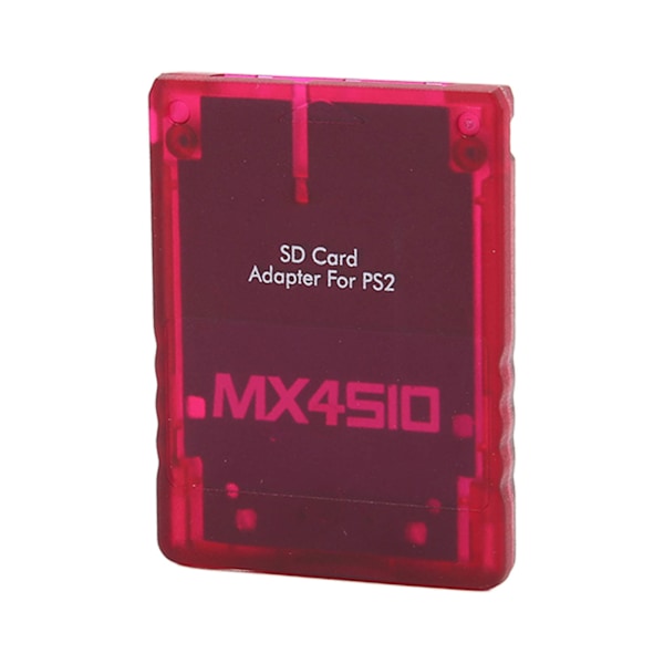 MX4SIO SIO2SD minneskortadapter Handgjord stabil ersättningsminneskortläsare för PS2 Transparent Red