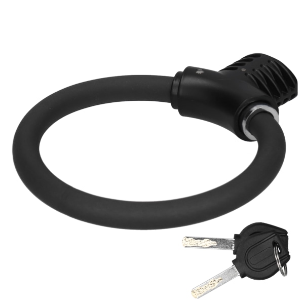 Mini Sykkel Ring Lås Tyverisikring Sykkel Kabel Lås Reflekterende Sink Legering Sykkel Tilbehør (Matt Svart)