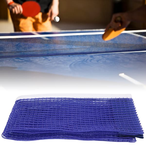 Portable Simple Polyester Table Tennis Net with Metal Bracket Sports Replacement Accessory Blue