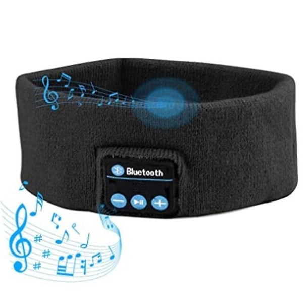 Sleep Headphones Trådlösa, Perytong Bluetooth Sports Headband-hörlurar med ultratunn HD-stereo Black 2pcs