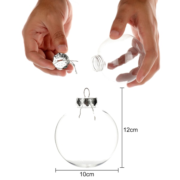 PET Plast Transparent Christmas Balls Presenter Julgran Hängande hänge juldekorationer