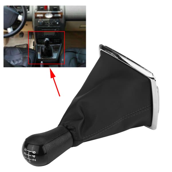 6-trins Gear Stick Shift Knob Gaiter Boot Cover til Ford Focus MK2 2004-2008
