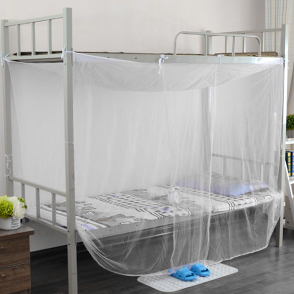 4 hjørnestolpesseng himmelseng myggenet Twin Full Queen Størrelse Net hvid (90x190x150cm)