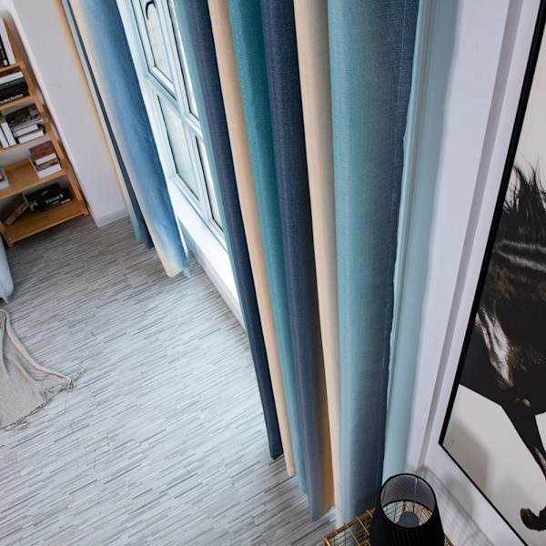 Stripe Gradient Fönster Gardin Panel Vardagsrum Sovrum Hotell Divider Shade Gardin (#1)