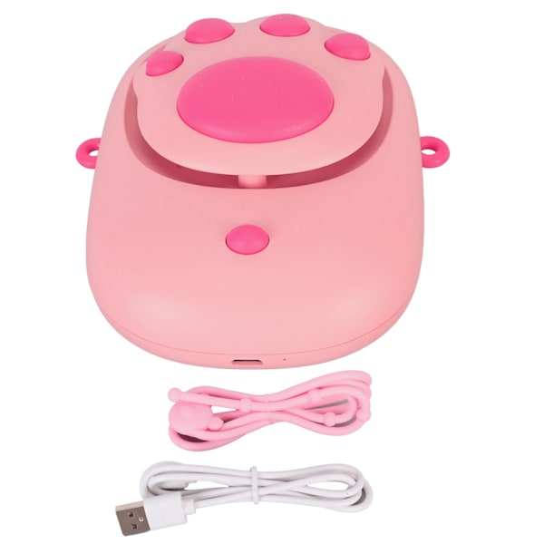 Kaulatuuletin, kissankynsimalli, 3 nopeustilaa, USB-lataus, 1500 mAh, kädet vapaana riippuva kaulatuuletin kaulanauhalla matkustamiseen, retkeilyyn, pinkki