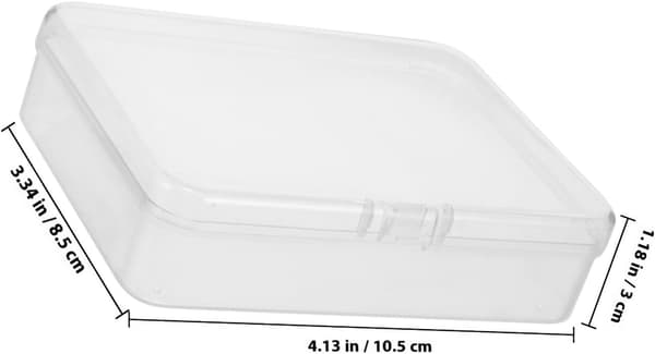 st mini plastförvaringslådor med lock, 4,5 x 3,4 tum, rektangulära arrangörer