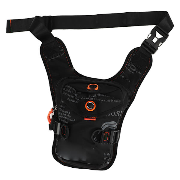 Slingtaske Multifunktionel Mænd Fanny Pack Nylon Sort Midjebælte Bærepose til Rejser Camping Træning Gåture
