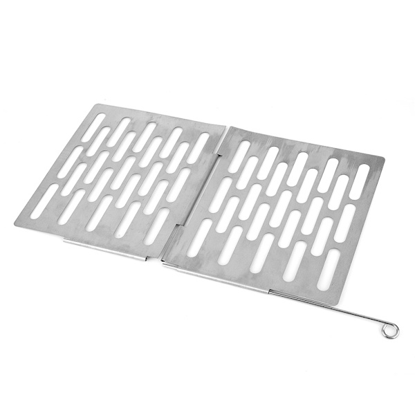 Bærbar sammenleggbar grillplate i rustfritt stål for camping og piknik