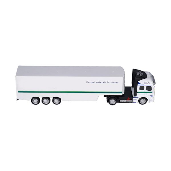 1:48 Semi Truck Toy Pull Back Container Lastbil Leksak Legering Modell Transport Billeksak för 3 år gammal (vit lastbilsskåp)