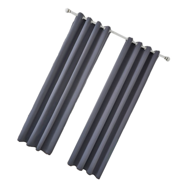 Mörkläggningsgardin polyester sovrum mörkläggningsgardiner mörkgrå för hushållsdekoration
