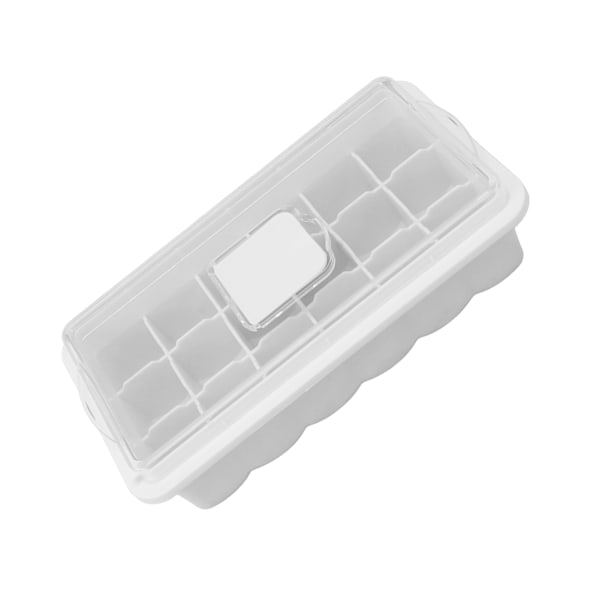 Ice Cube Tray Silikon Easy Release 18 Ice Cubes Maker Form med genomskinligt lock för Whisky Mjölk Te Vit