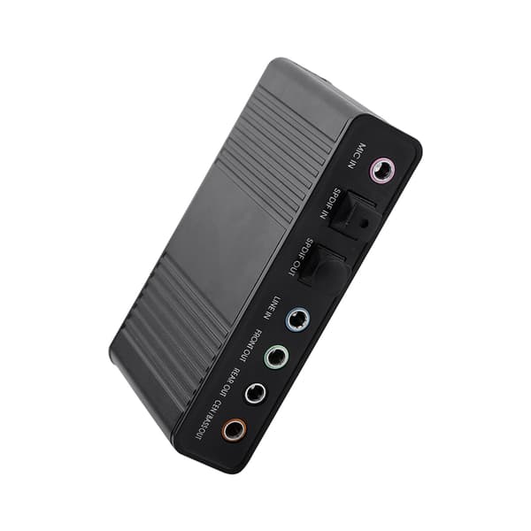 USB 6-kanals lydkort-adapter med digital optisk SPDIF-utgang for PC