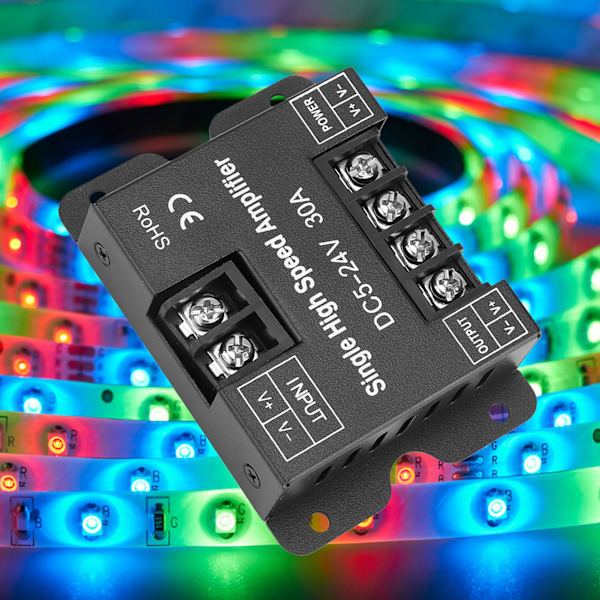 DC5-24V 30A enfarvet LED-signalforstærker til Light Strip RGB LED-styring