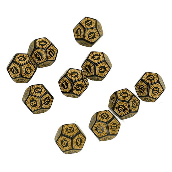 10 kpl Noppasetti Polyedriset Nopeat Roolipeli RPG-peli Akryyli DND-lautapelivarusteet D12