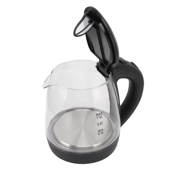 Elektrisk vattenkokare i glas 2000W Hög effekt 1L Stor kapacitet Automatisk avstängning Blåljus Vattenkokare EU-kontakt 220‑240V