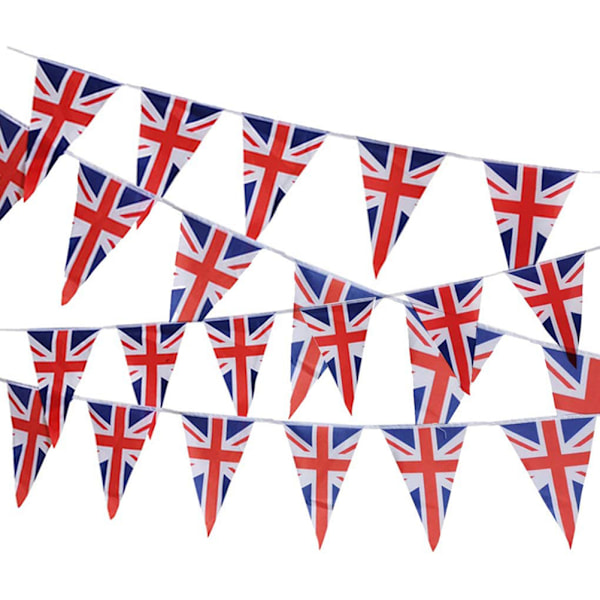 26ft A String of 25 UK United Kingdom Union Jack-temaflaggor Bunting Banner British National Royal Decoration