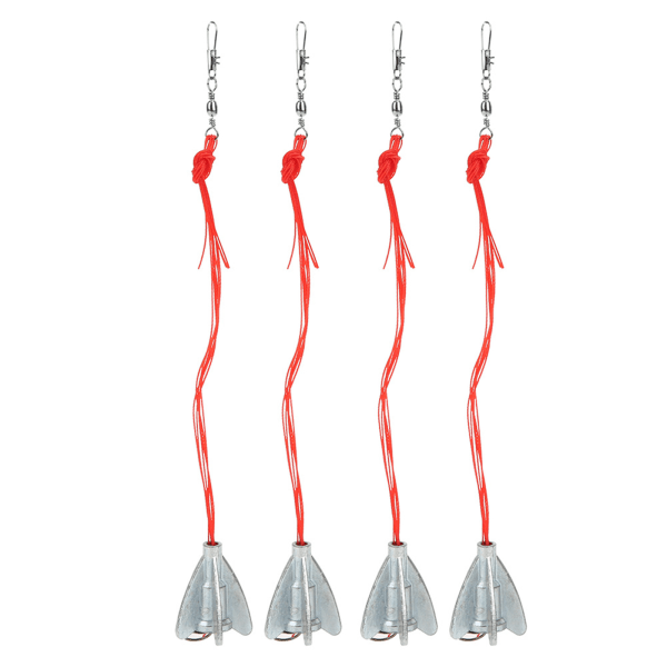 4Pcs Stainless Steel Carp Explosion Fishing Hook Lure Bait Fishhook Tackle with Weight