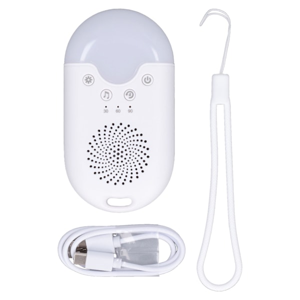 Baby White Noise Device Colorful Light Diverse Musik Laddningsbar Främja sömnljud Maskin för nattbruk