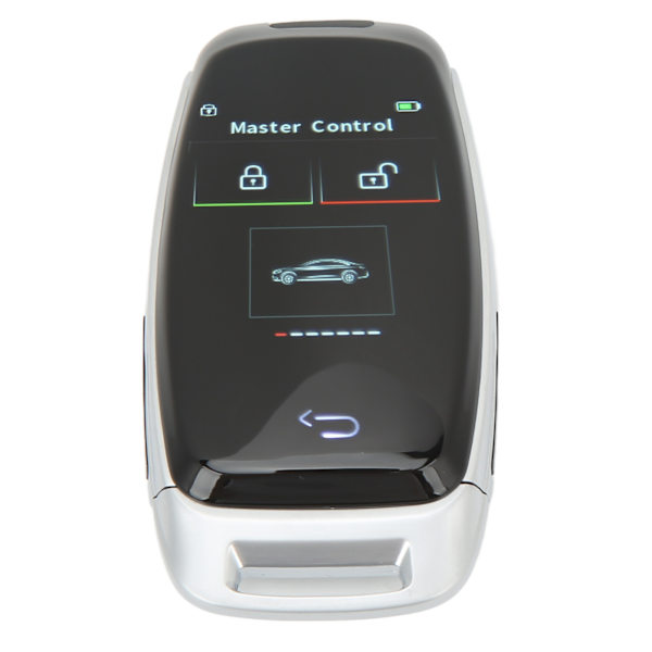 Bilsmart LCD-nøgle Touchscreen Bluetooth 5.0-forbindelse Nøglefri Adgang Glat Berøring til En-knaps Start Modeller Sølv