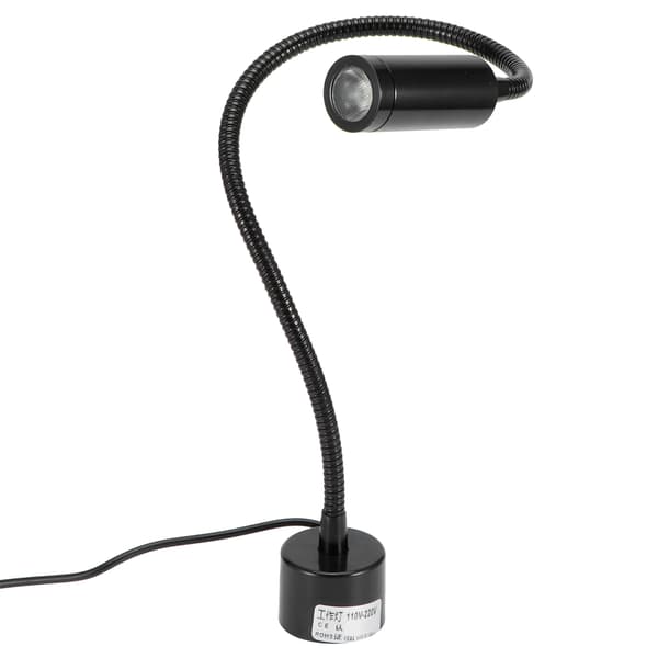 Adjustable Gooseneck LED Work Light with Magnetic Base for CNC Lathe Machine US Plug 110‑220V
