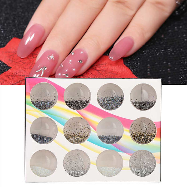 12 Ruudukon DIY Kynsi Plasthelmet Kynsi Taide Koriste Manikyyri Työkalu Tarvike