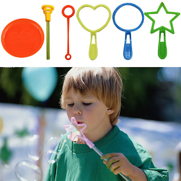 6 st/set Slumpmässig färg Barn Bubble Wand Tool Bubble Maker Koncentrat Stick Blåsare Utomhus Blåsande Bubble Tool Roliga leksaker Presenter