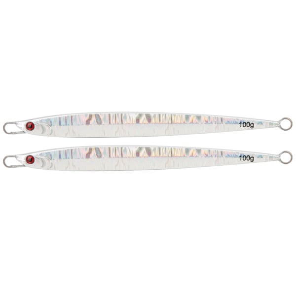 2st Simulering Fisk Form Lure Bete Fiskeredskap Vivid Simning Posturesilver
