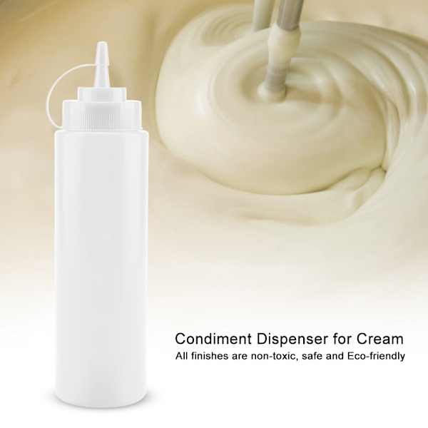 720ml 10st/set Plast krydddispenser för såsolja gräddvinäger (vit)