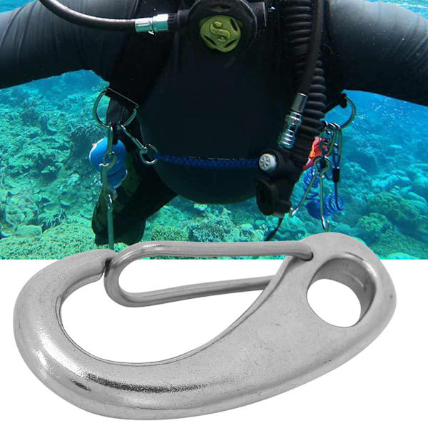 Snappkrok i rustfritt stål for dykkeutstyr Boltesett Quick Draw Shackle 70 mm
