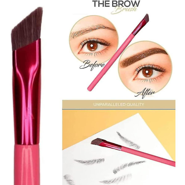 3 st kvinnors multifunktionella ögonbrynsborste, ultratunn vinklad eyeliner och ögonbrynsconcealer konturborste
