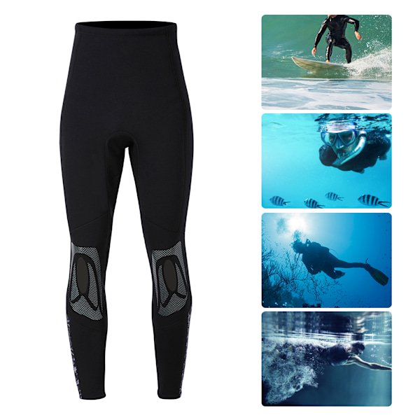 1,5 mm Djupa Dykbyxor Långa Byxor för Vattensport Snorkling Surfing Man Grå M