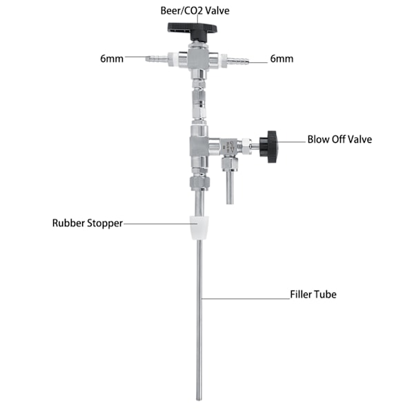 304 rustfrit stål modtryk ølflaske fylder Hjemmebrygning CO2 øl bryggesæt