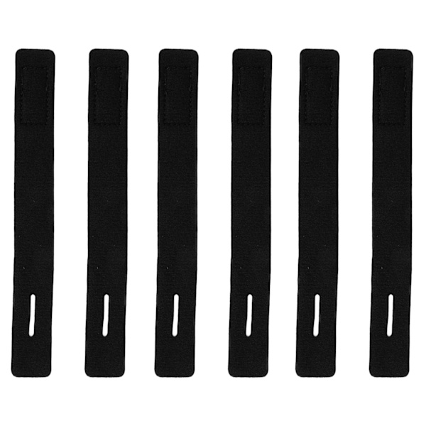 10 stk Fiske Stang Beltebånd Elastiske Remmer Fiskeutstyr Bånd Kabelbete Casting Spinning Fluestang Stangbånd Holder Svart