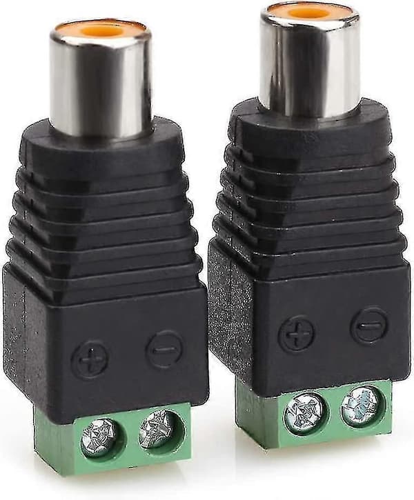 Fe-stik, Phono Fe til skrue O/videostikadapter til CCTV-kamera (2-pak)