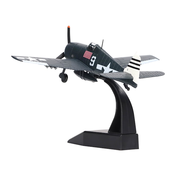 1:72 Skala F6F Fighter Planes Model Snygg stimulering Legering Flygplansmodell för samling Display