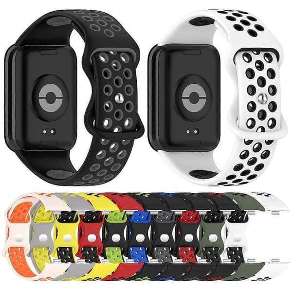 Blød silikone armbåndsrem kompatibel med 8 Pro erstatning Black blue