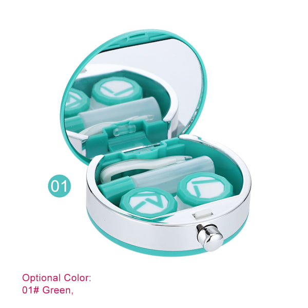 Mini kontaktlinshållare Ögonvårdslinsfodral Set Söt härlig resesats Box #01