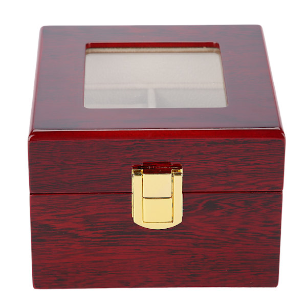2 Grids Trä Watch Holder Armbandsur Display Case Smycken Present förvaringsbox Organizer