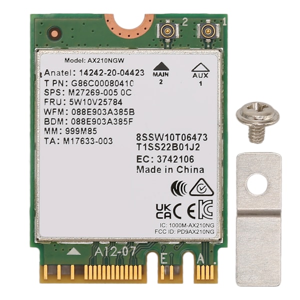 NGFF netværkskort AX210 Standard NGFF M2 tri-band 2.4G 5G 6G BT 5.2 MU MIMO WIFI6E netværkskort