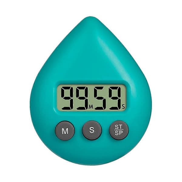 Tyst, icke-tickande, vattentät duschtimer, magnetisk baksida, batteridriven digital timer, liten storlek
