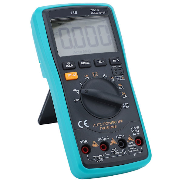 Digital Multimeter Tester Forsinket baggrundsbelysning Høj præcision Elektrisk Voltmeter Tester med overbelastningsbeskyttelse