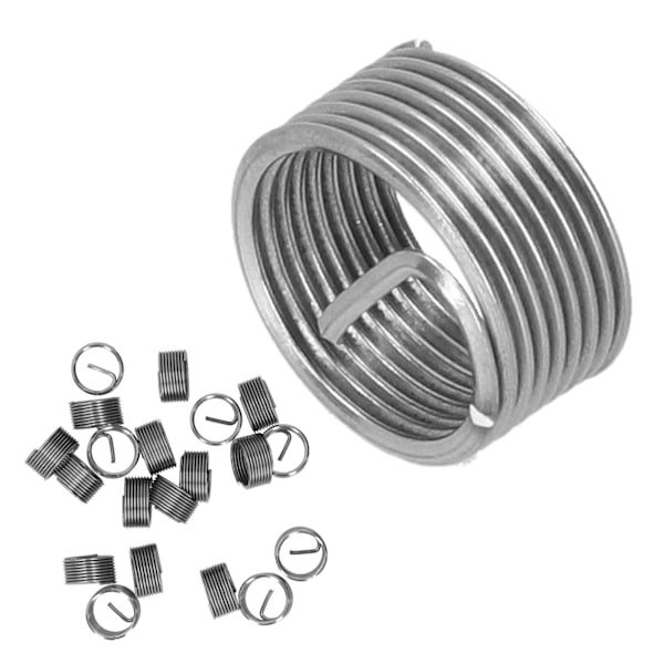 20 stk. Gænge Reparation M14 x 1,25 Spiral Circle Insert Reducer Mutter Gængede Udvidelses Sæt 1D