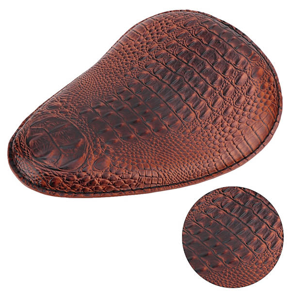 Motorcycle Leather Spring Bracket Crocodilian For Brown