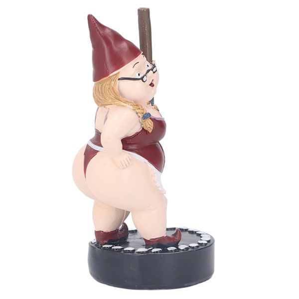Pole Dancing Gnome-statue Dekorativ realistisk harpiks Pole Dancer Gnome-statue for hager